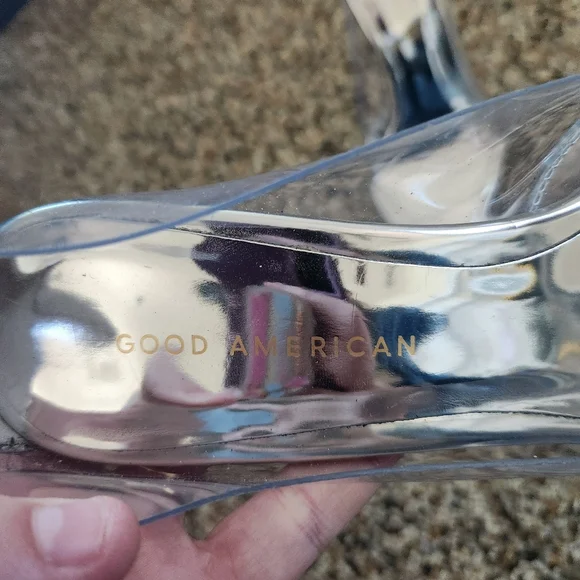 Good American Metallic Silver Heels, Size 9 - Picture 2 of 9